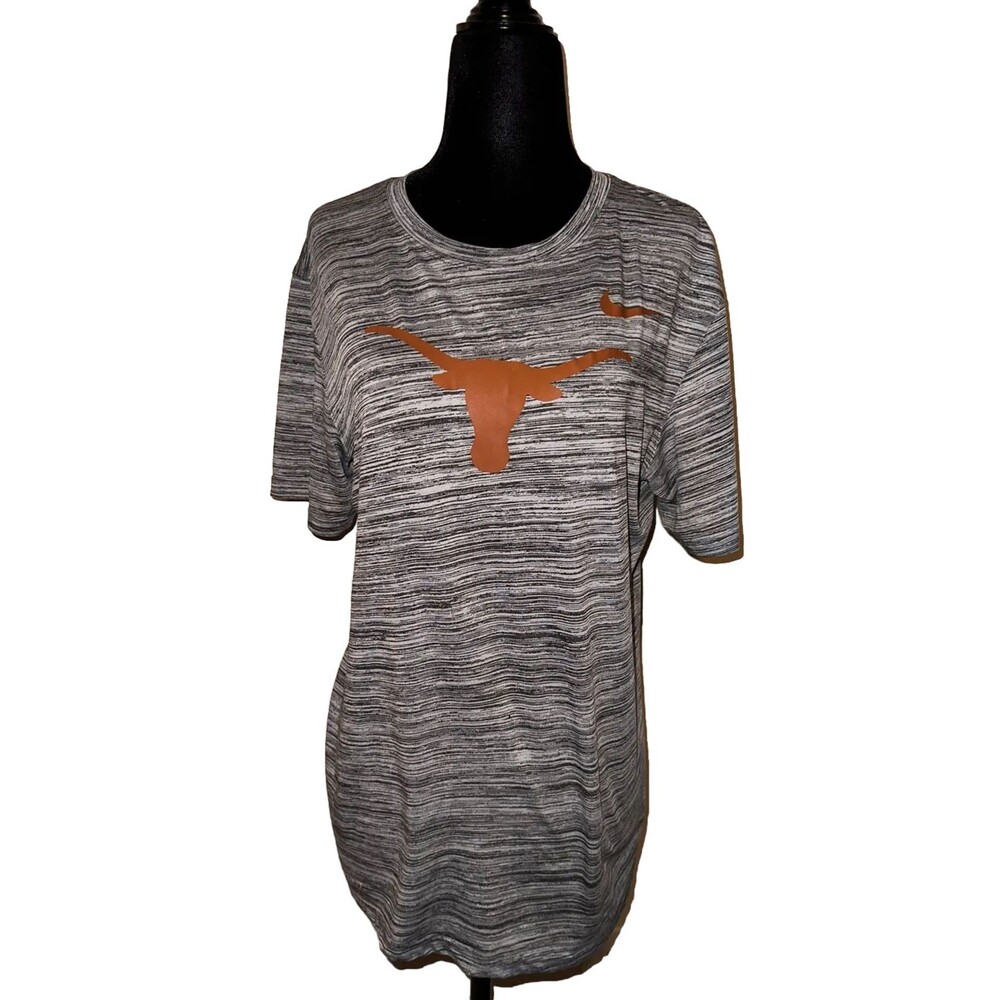 The Nike Tee Orange & Gray Short Sleeve UT Longhorns T-Shirt Small Dri-Fit